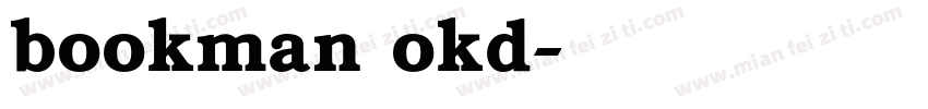 bookman okd字体转换